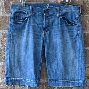 7FAM Bermuda Jean Shorts Stretch 31 Modest